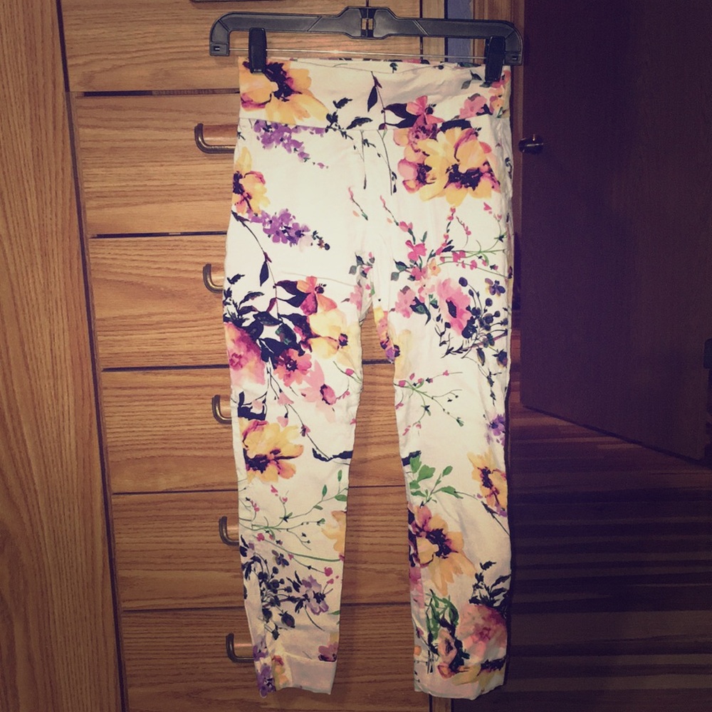 Floral Pull On Pants